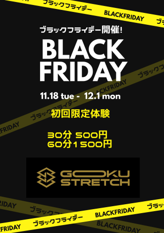 🎉ブラックフライデー 初回体験キャンペーン🎉